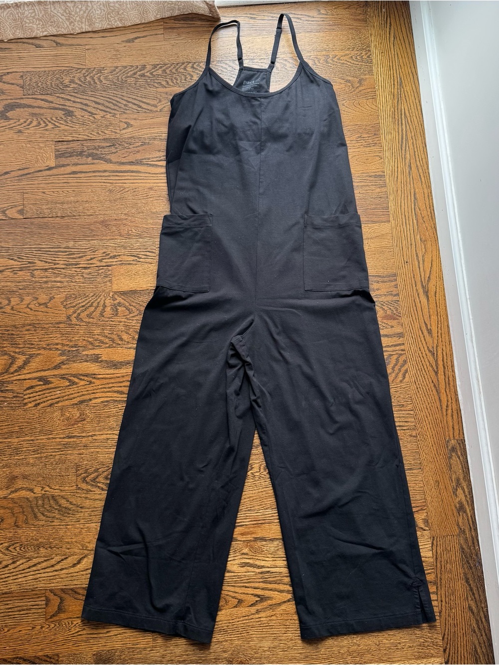 Pact Organic Cotton Black Tank Top Pants Romper Small